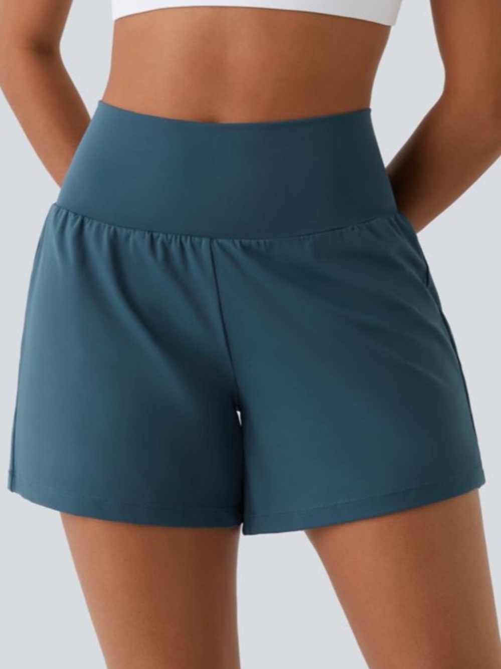 Halara Airy Super High Waisted 2-in-1 InstantCool Yoga Shorts